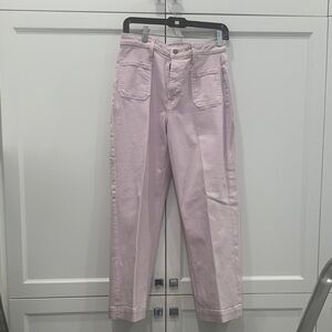 Women's Pink Ankle Cropped Jeans